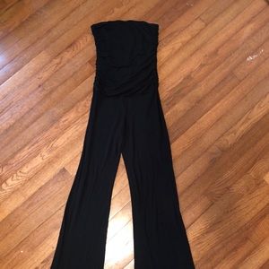Strapless black romper